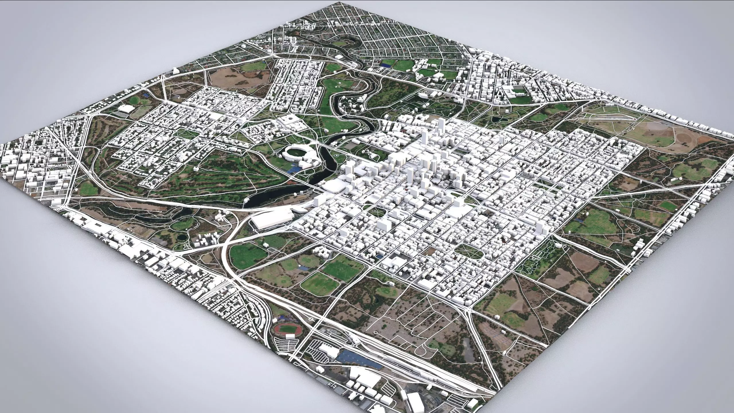 Cityscape Adelaide Australia 3D model_0