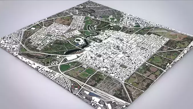 Cityscape Adelaide Australia 3D model
