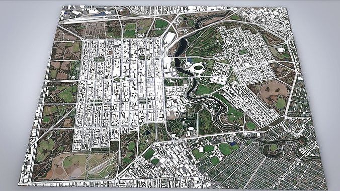 Cityscape Adelaide Australia 3D model 3