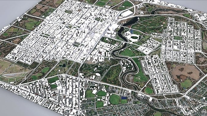 Cityscape Adelaide Australia 3D model 6