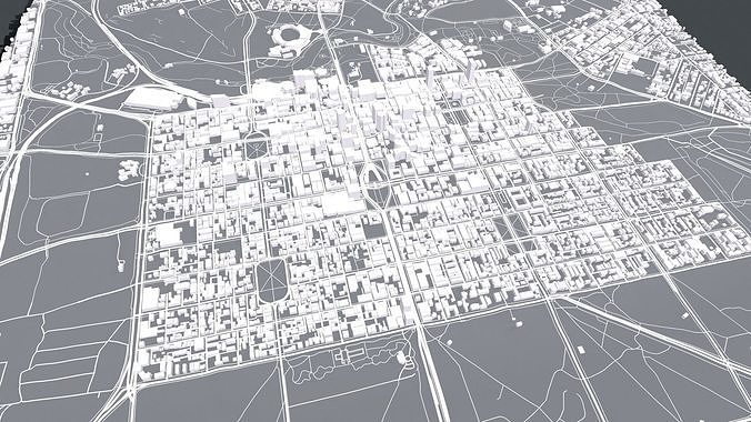 Cityscape Adelaide Australia 3D model 4