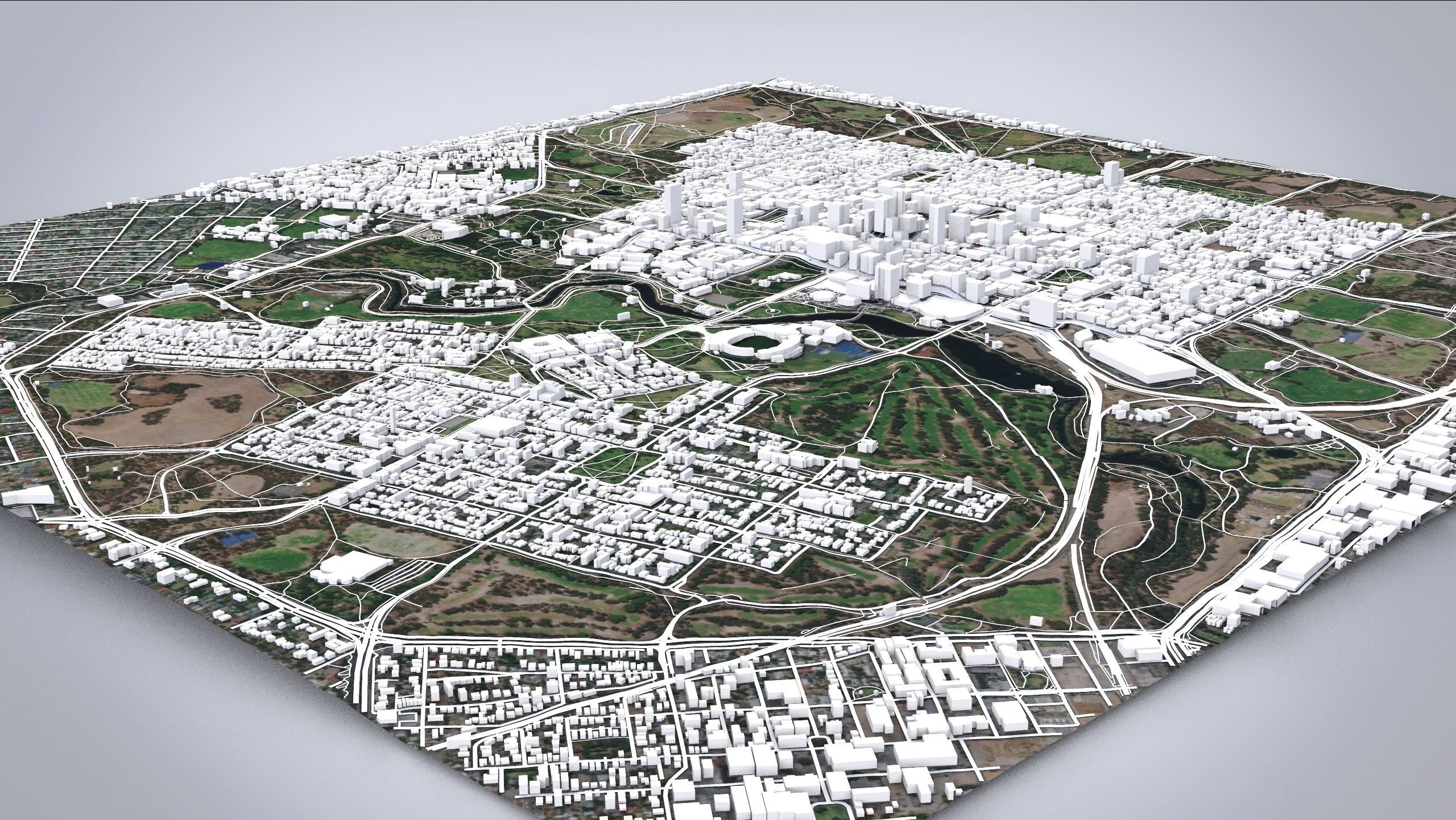 Cityscape Adelaide Australia 3D model_7