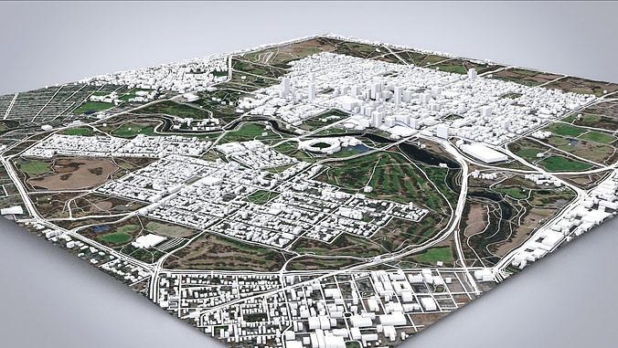 Cityscape Adelaide Australia 3D model 7