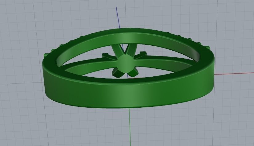 Double ring 1097 3D print model_8