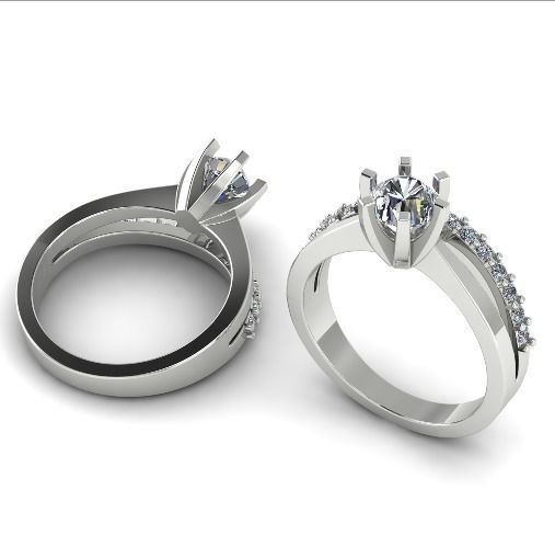 Double ring 1097 3D print model_1