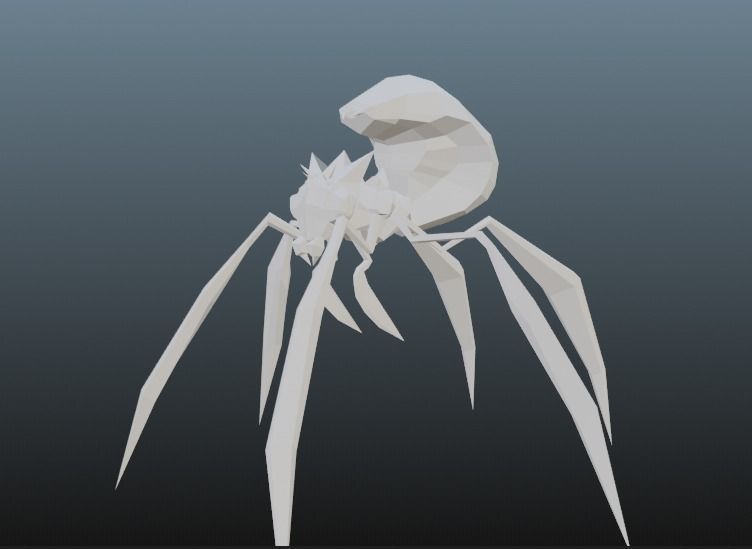 spider queen  Low-poly 3D model_1