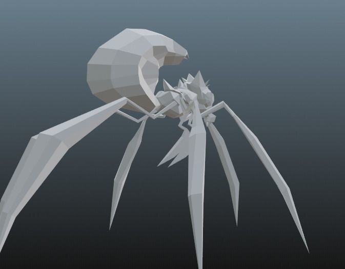 spider queen  Low-poly 3D model_2