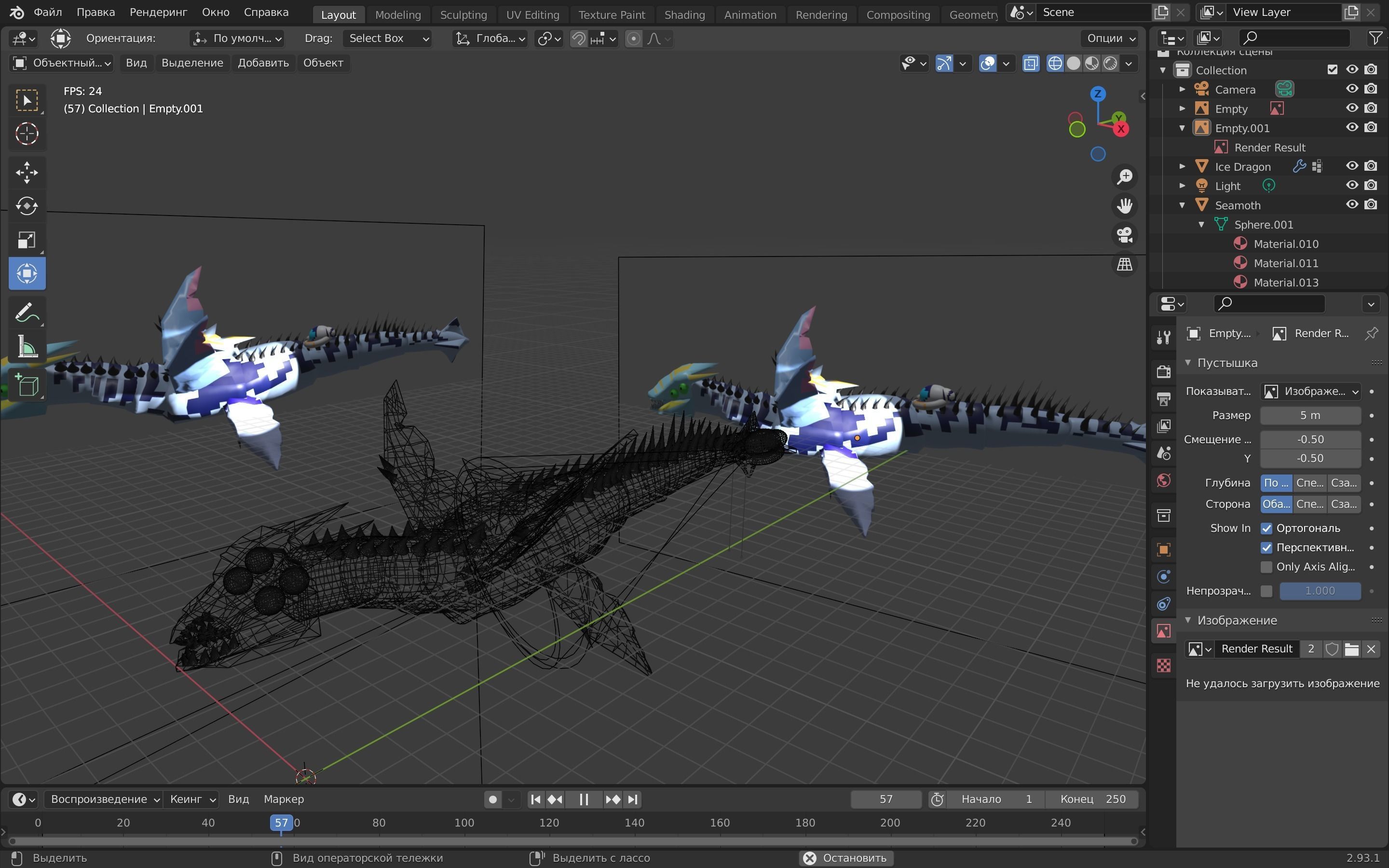 Dragon shark Low-poly 3D model_10