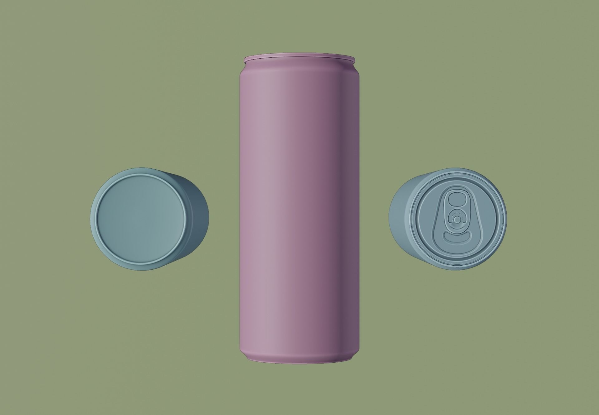 Metal Soda Can Low-poly 3D model_2