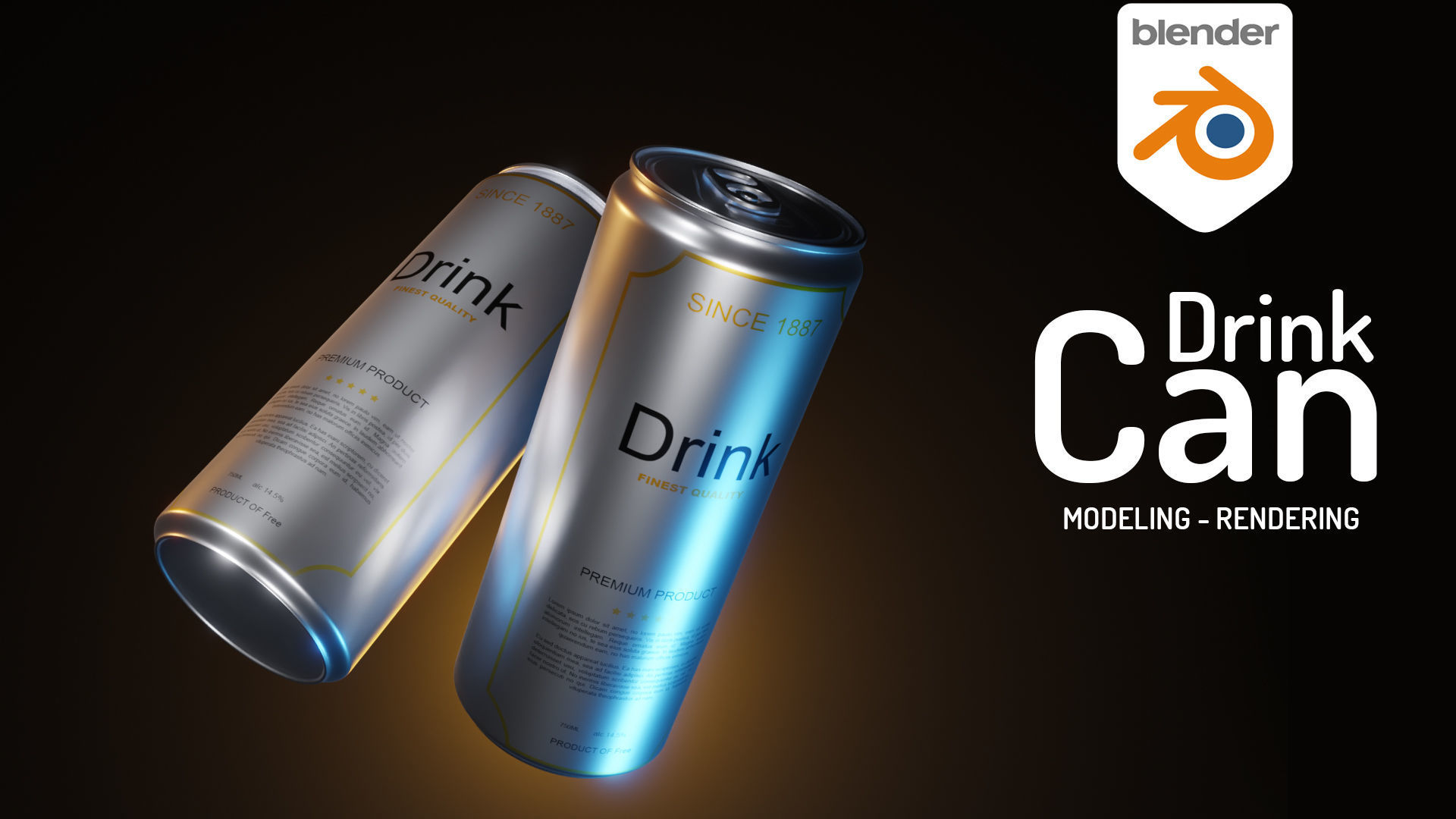Metal Soda Can Low-poly 3D model_4
