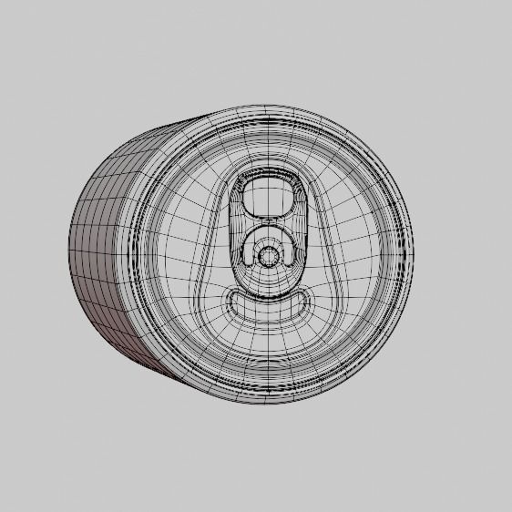 Metal Soda Can Low-poly 3D model_6