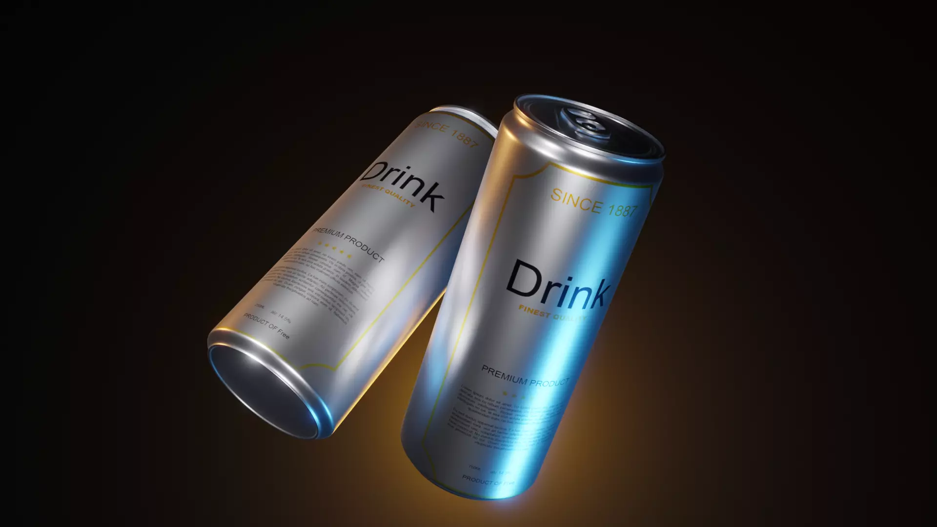 Metal Soda Can Low-poly 3D model_0