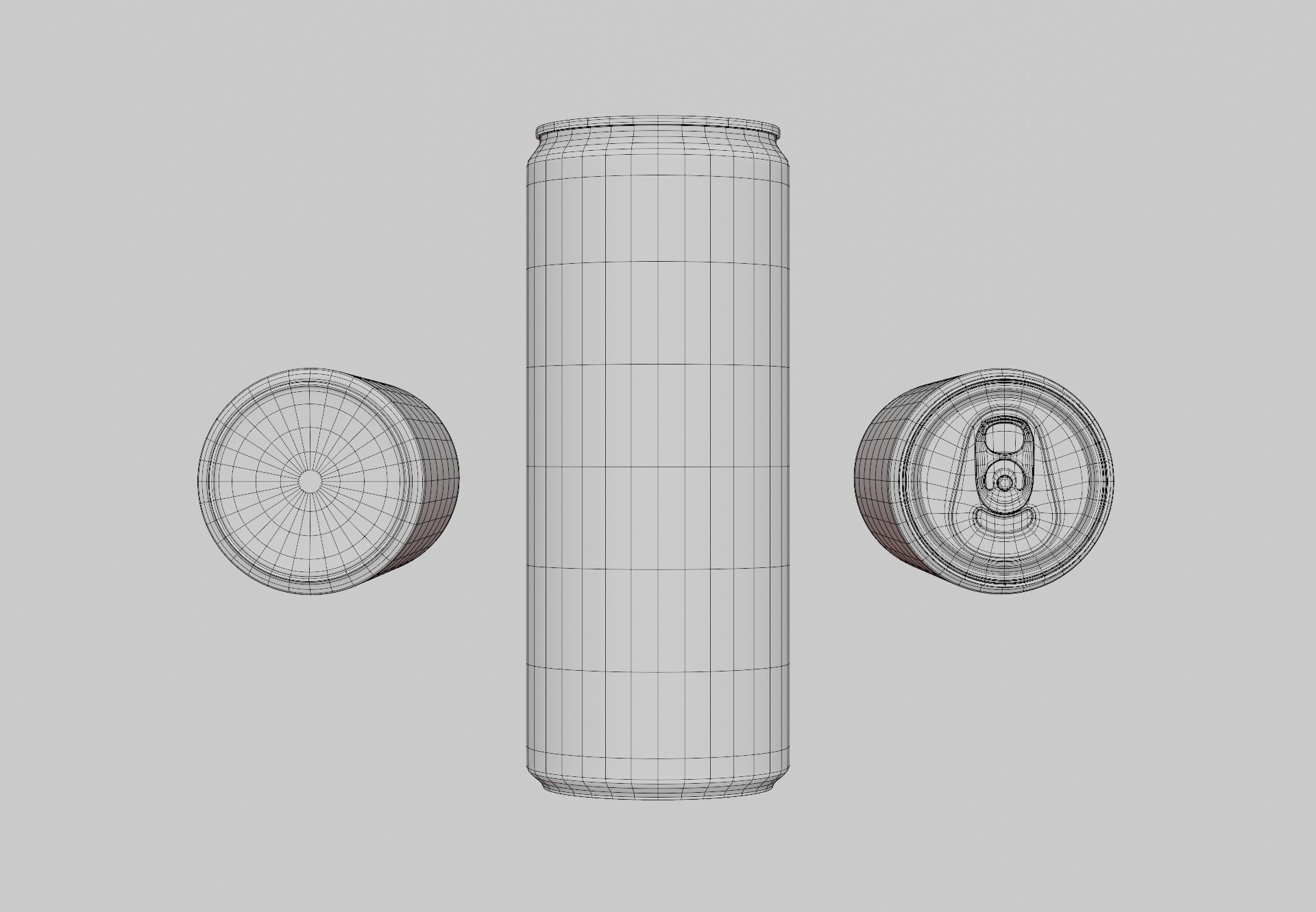 Metal Soda Can Low-poly 3D model_3
