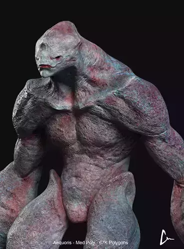 Sea Monster - Aequoris - Low and Medium Poly Models 