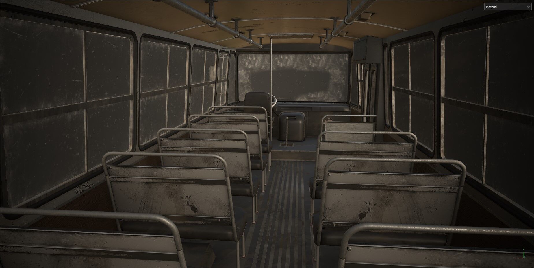 Bus Mercedes-Benz 608 D  Low-poly 3D model_13