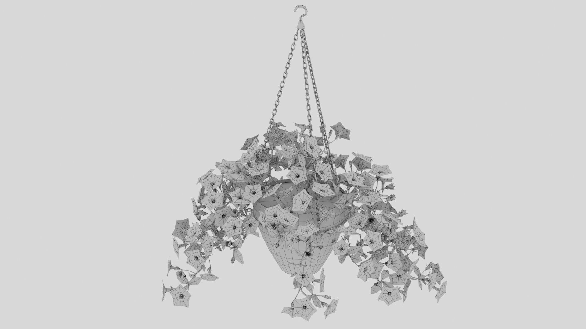 Hanging Flower Petunia 3D model_21