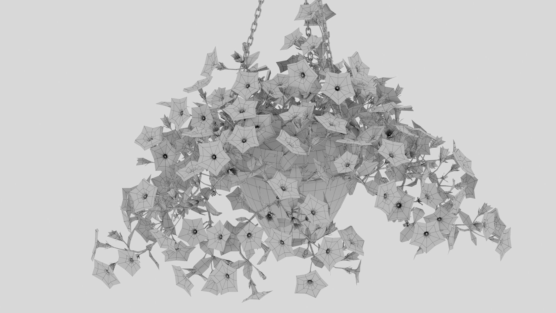 Hanging Flower Petunia 3D model_19