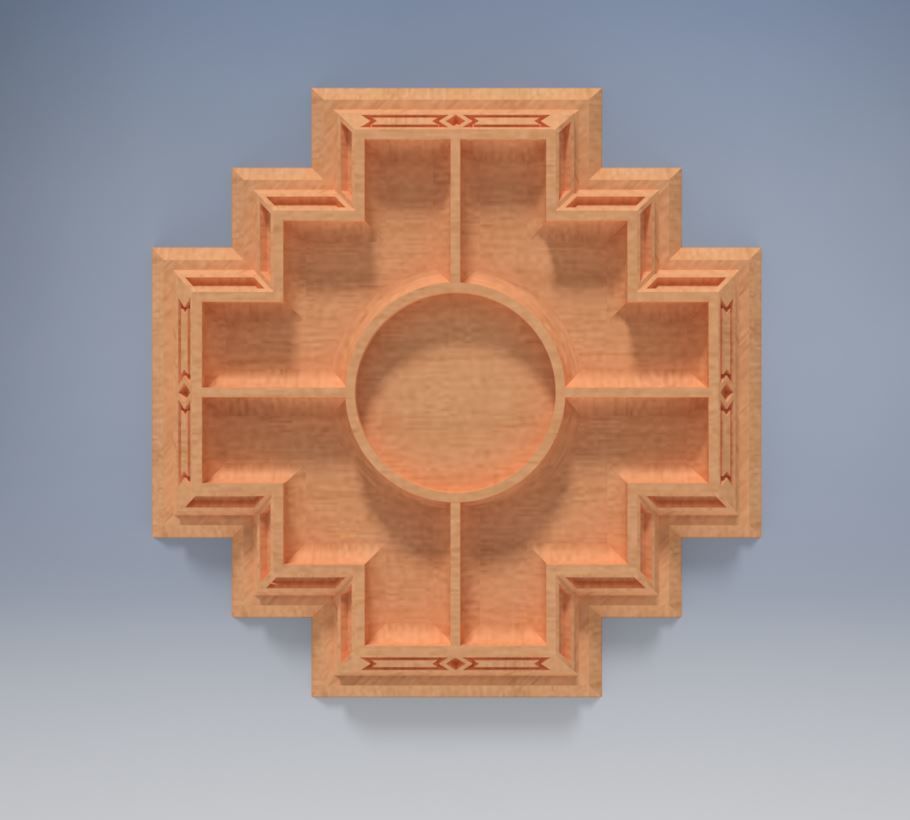 Chakana table decoration 3D print model_3
