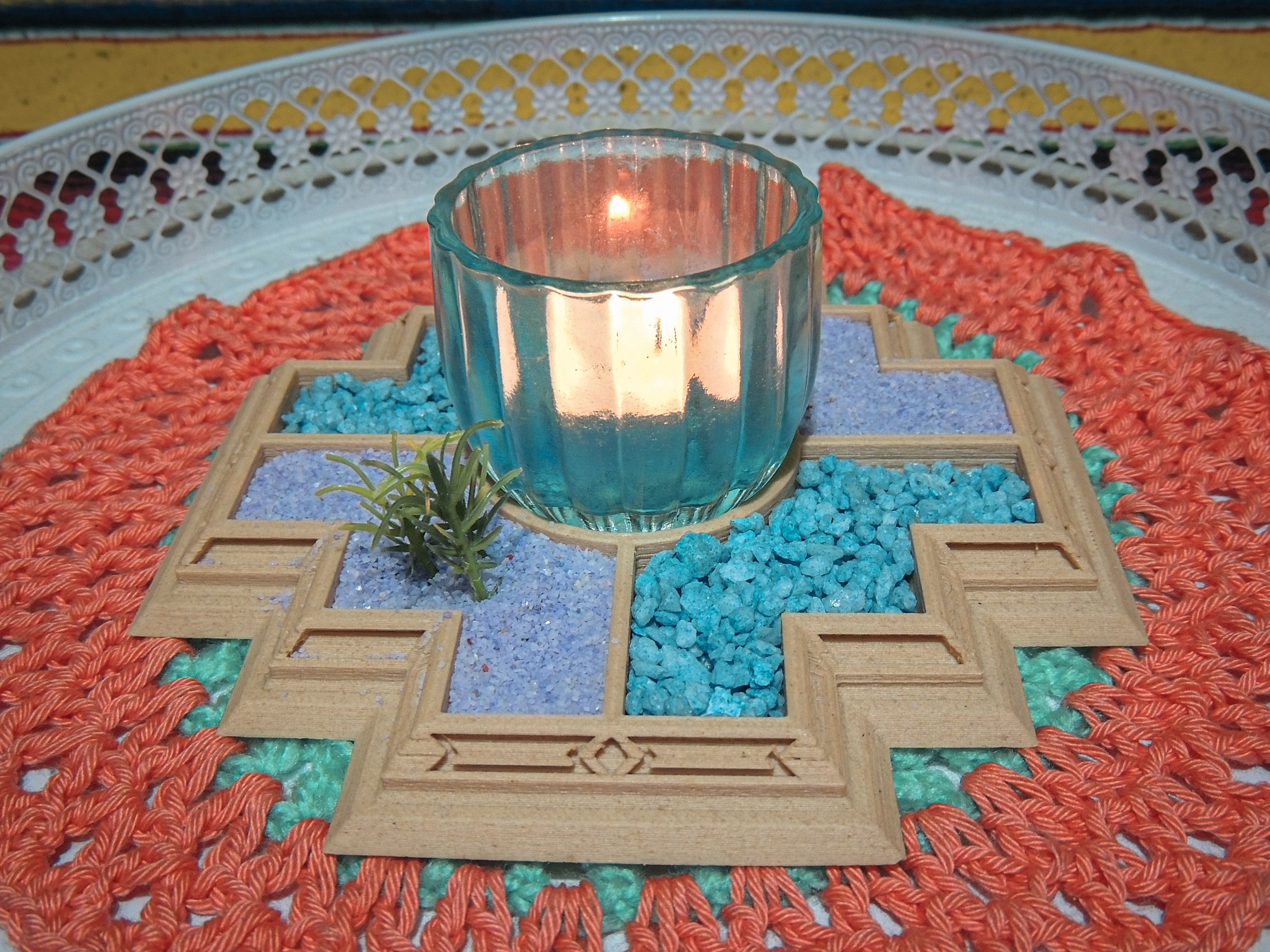 Chakana table decoration 3D print model_6