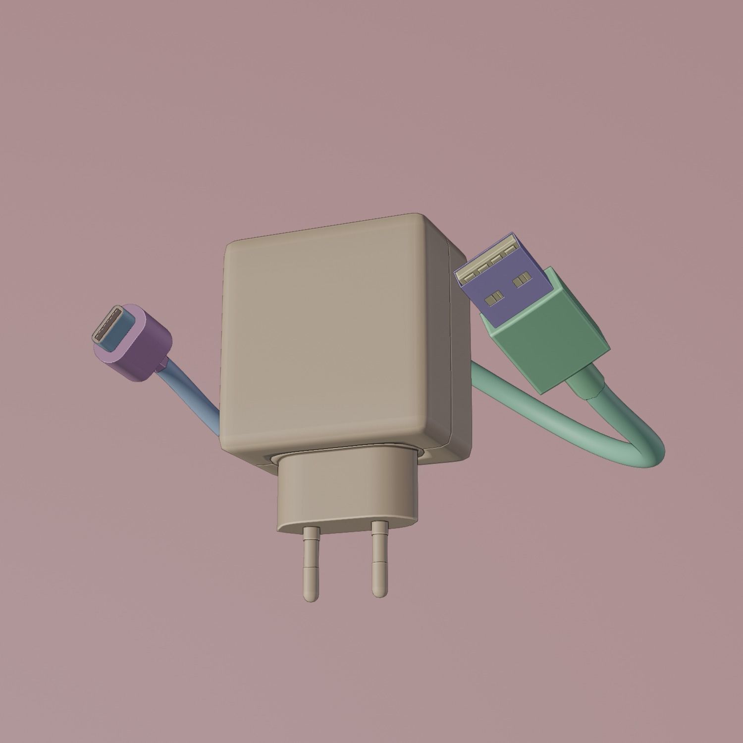 Super Dart Charger Realme 8 Pro Mobile Low-poly 3D model_2