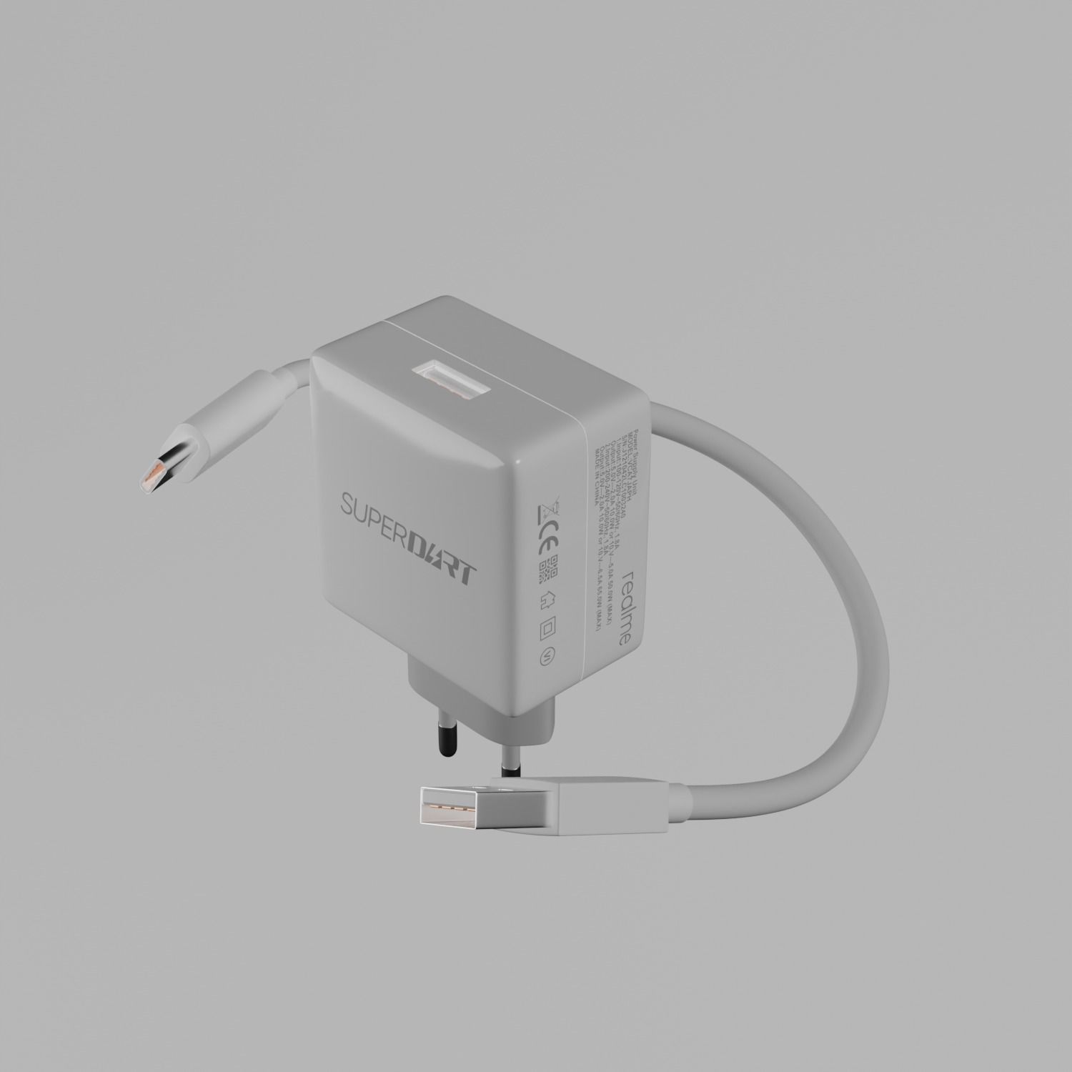Super Dart Charger Realme 8 Pro Mobile Low-poly 3D model_4