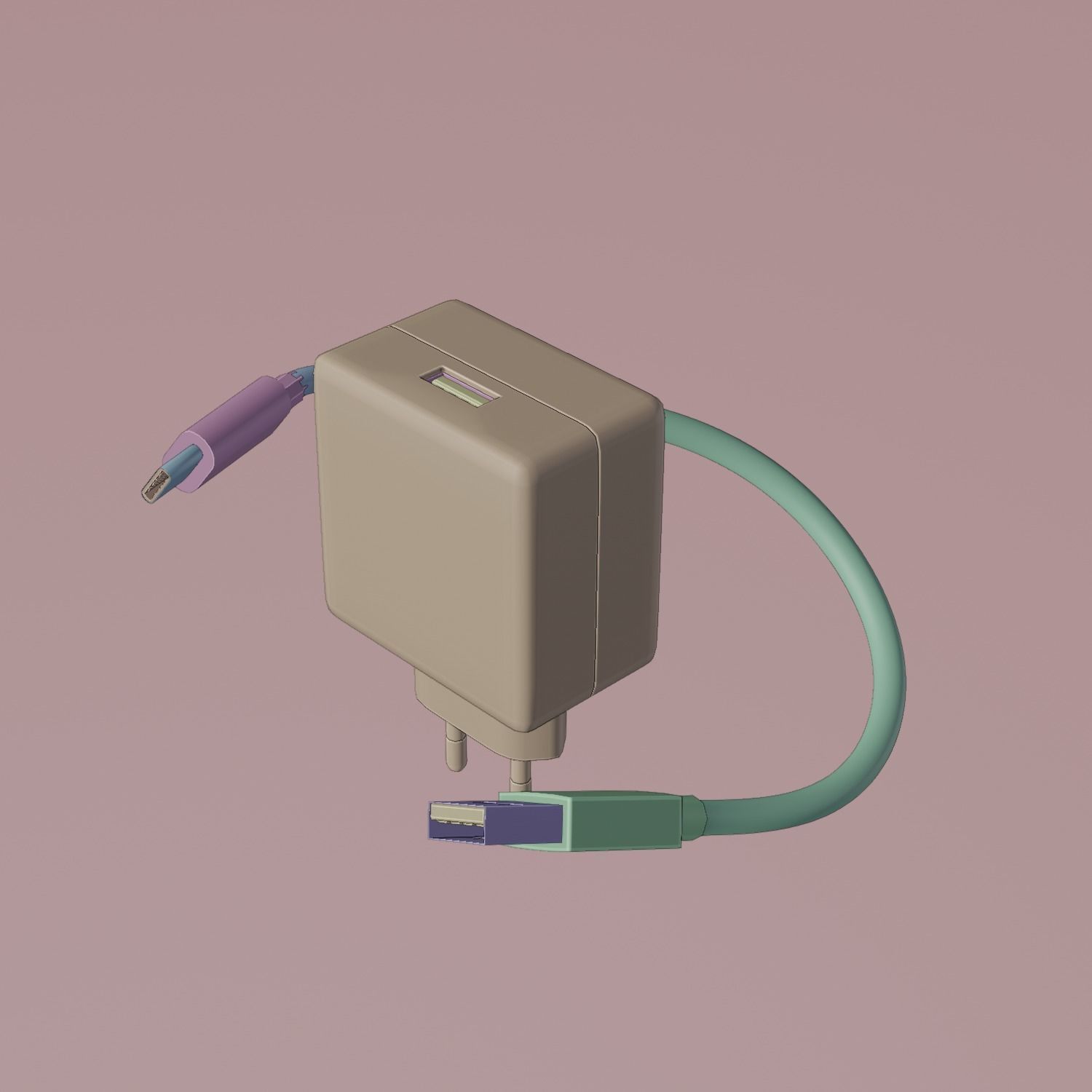 Super Dart Charger Realme 8 Pro Mobile Low-poly 3D model_5