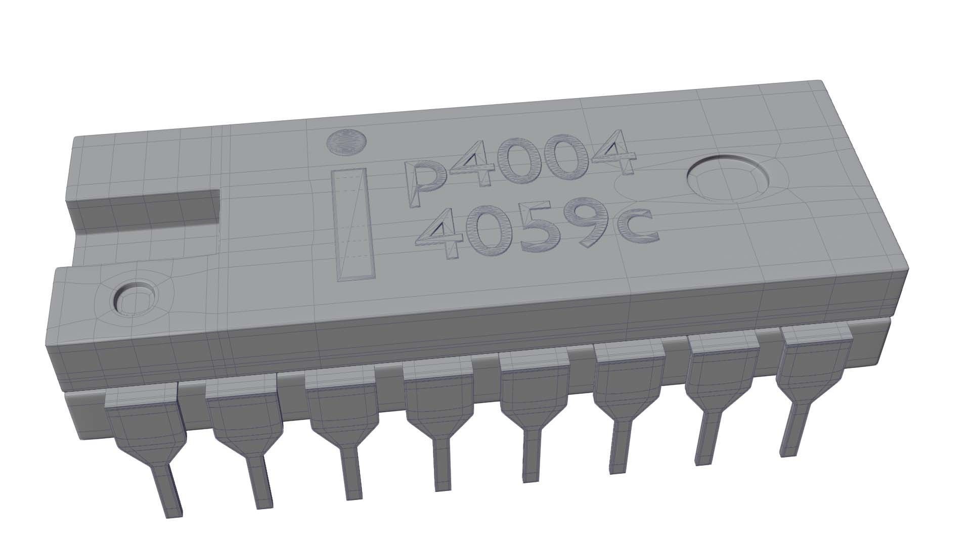 microcontroller electronic component 3D model_4