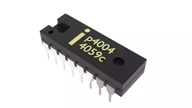 microcontroller electronic component 3D model