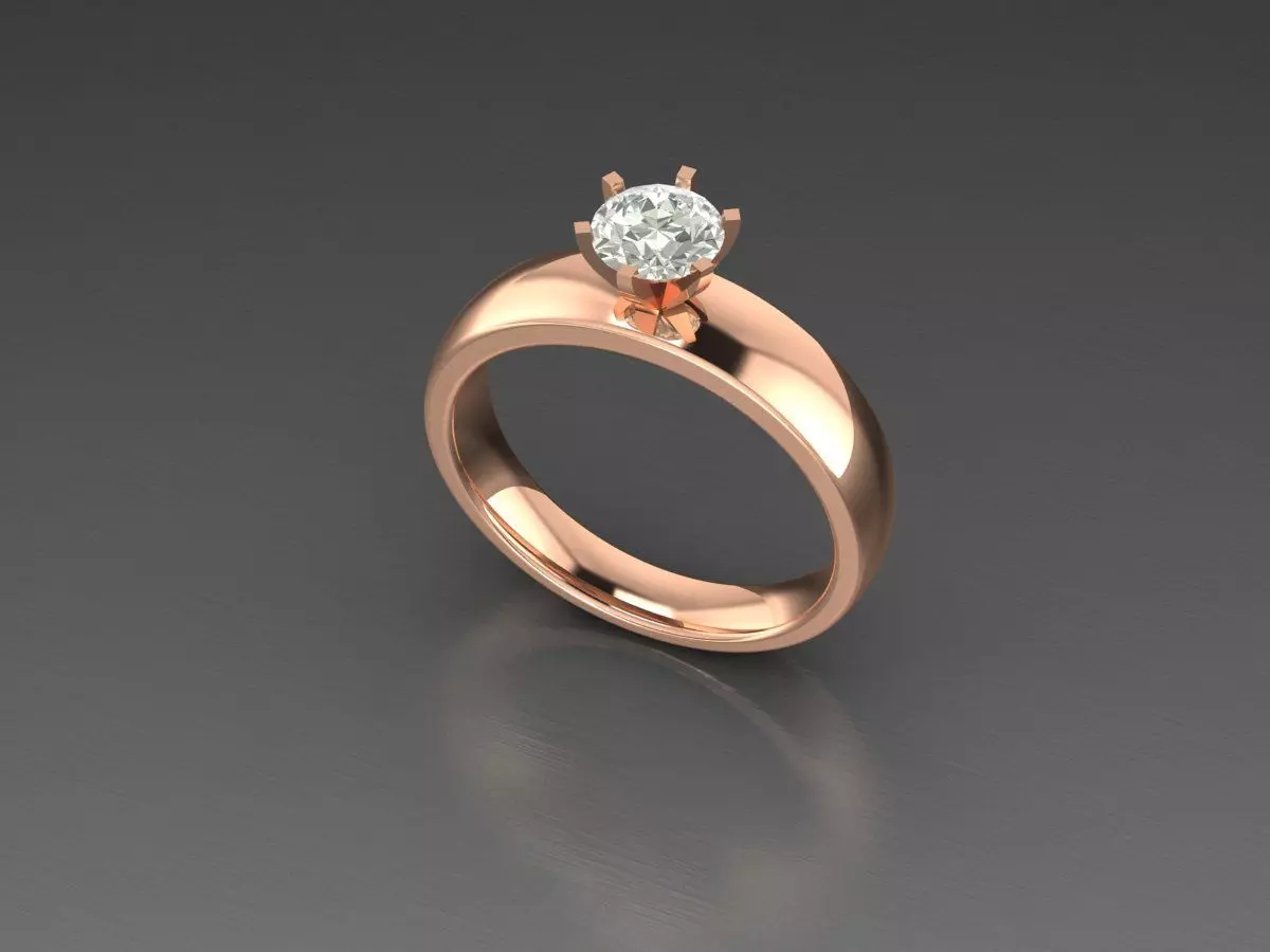 SOLITAIRE RING Free 3D print model