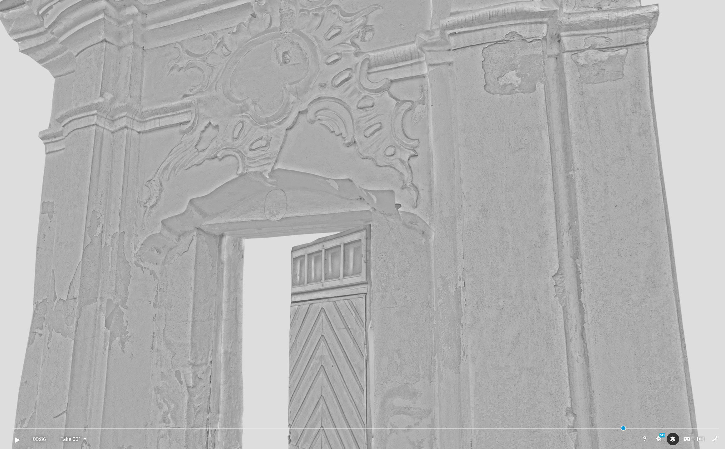 An old baroque or rococo style gate Low-poly 3D model_28