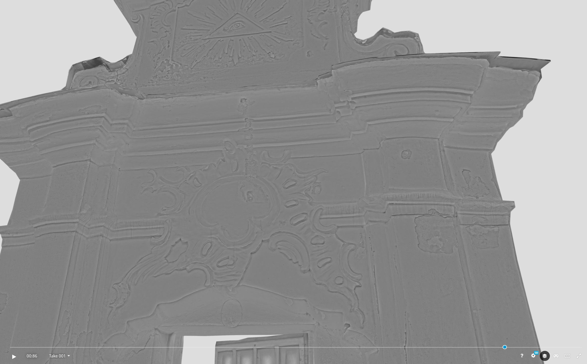 An old baroque or rococo style gate Low-poly 3D model_20