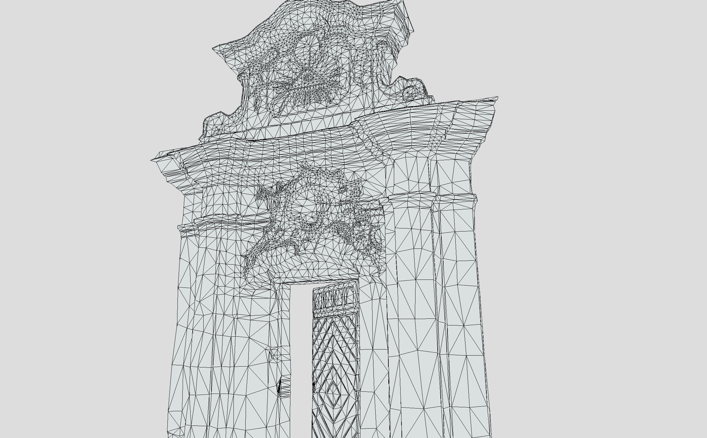 An old baroque or rococo style gate Low-poly 3D model_47