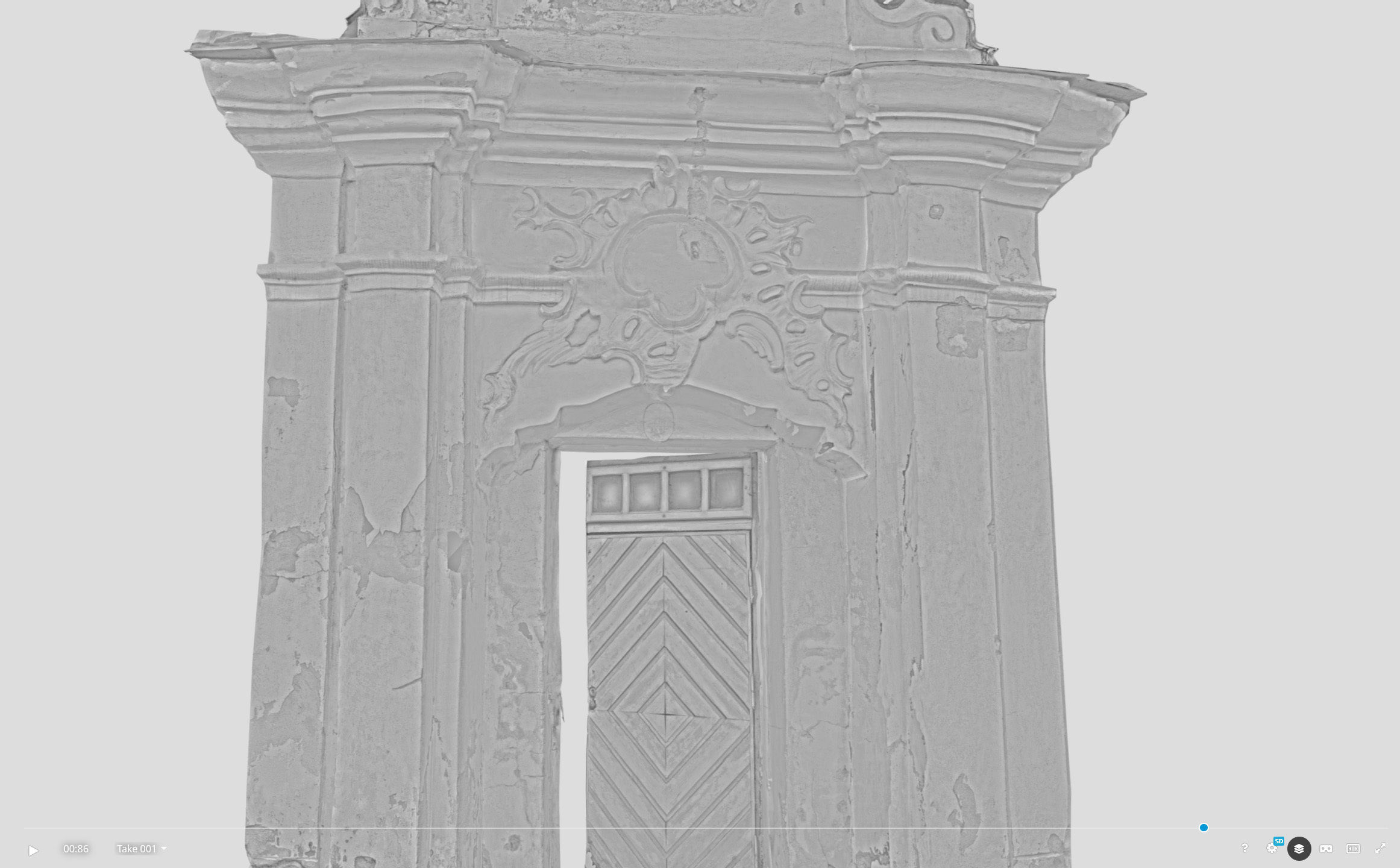 An old baroque or rococo style gate Low-poly 3D model_29