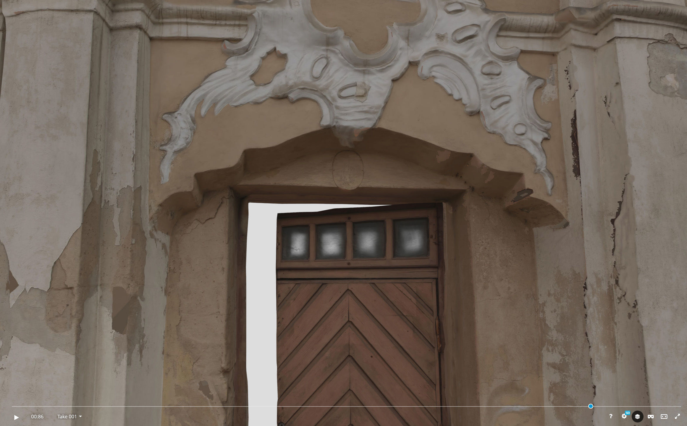 An old baroque or rococo style gate Low-poly 3D model_31