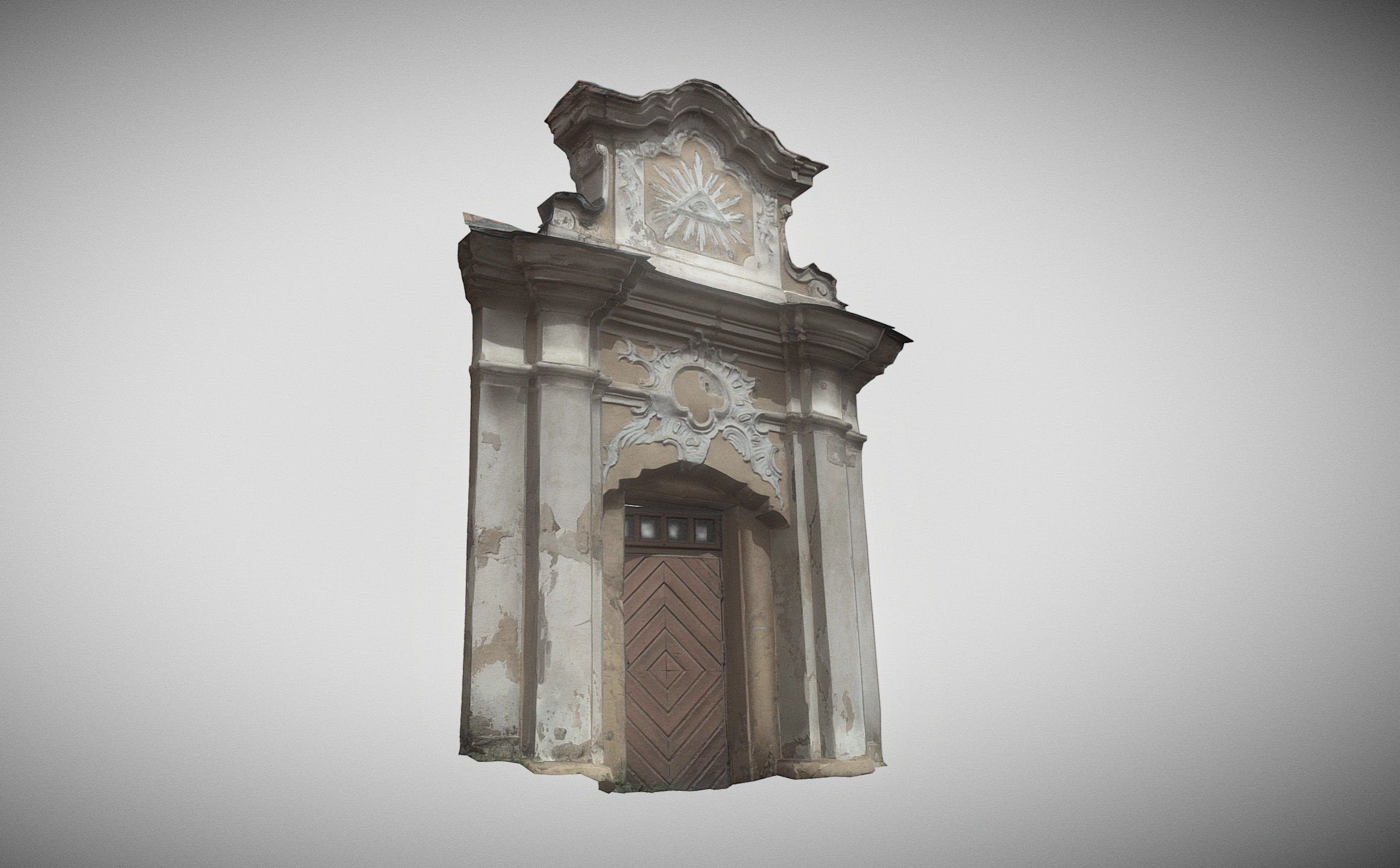 An old baroque or rococo style gate Low-poly 3D model_18