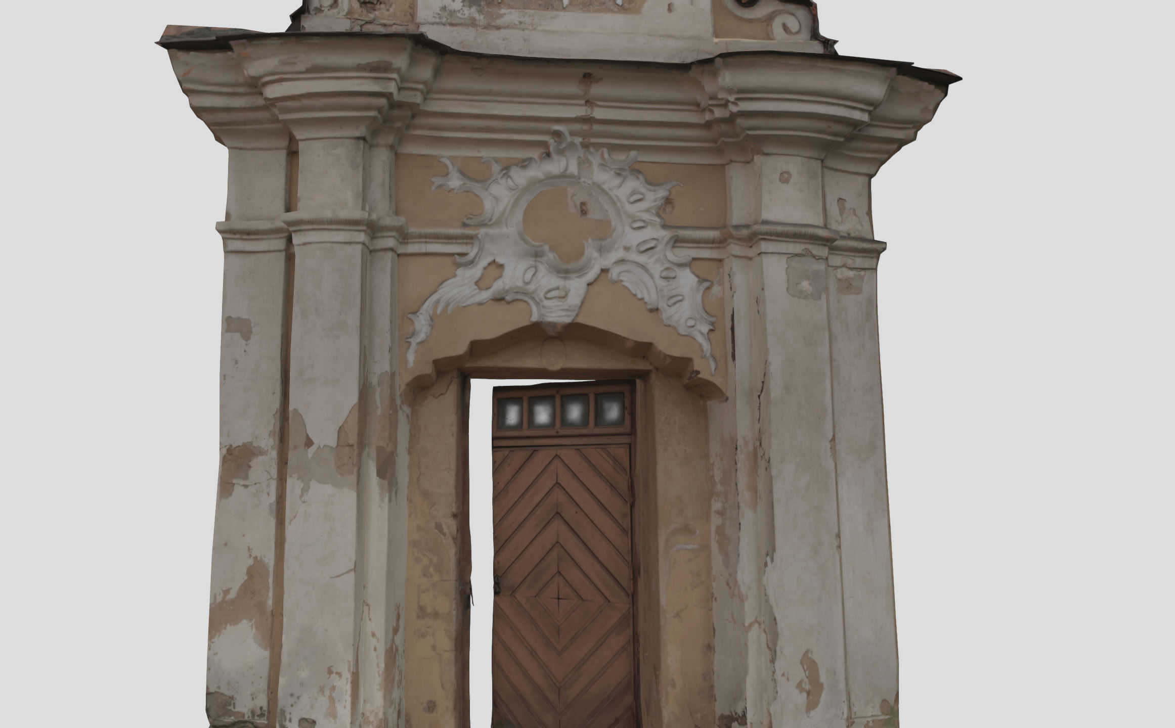 An old baroque or rococo style gate Low-poly 3D model_30