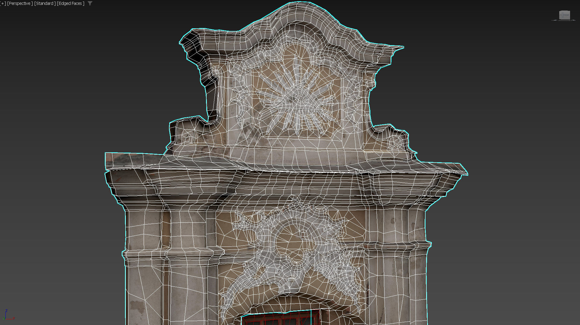 An old baroque or rococo style gate Low-poly 3D model_39