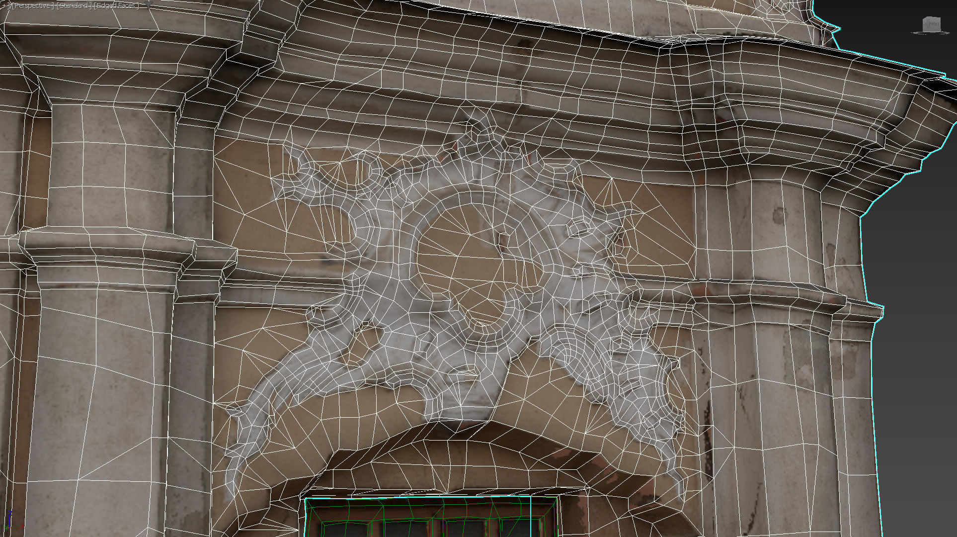 An old baroque or rococo style gate Low-poly 3D model_41