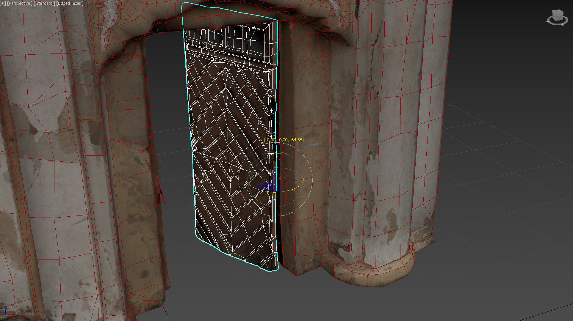 An old baroque or rococo style gate Low-poly 3D model_36