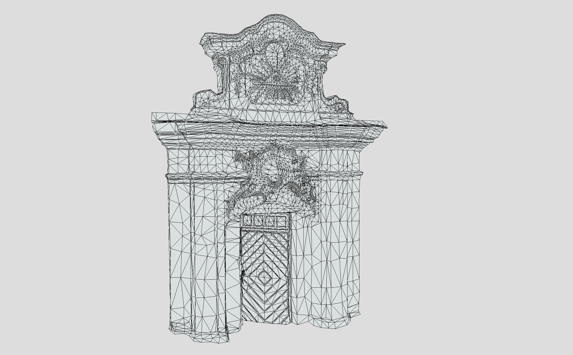 An old baroque or rococo style gate Low-poly 3D model_49