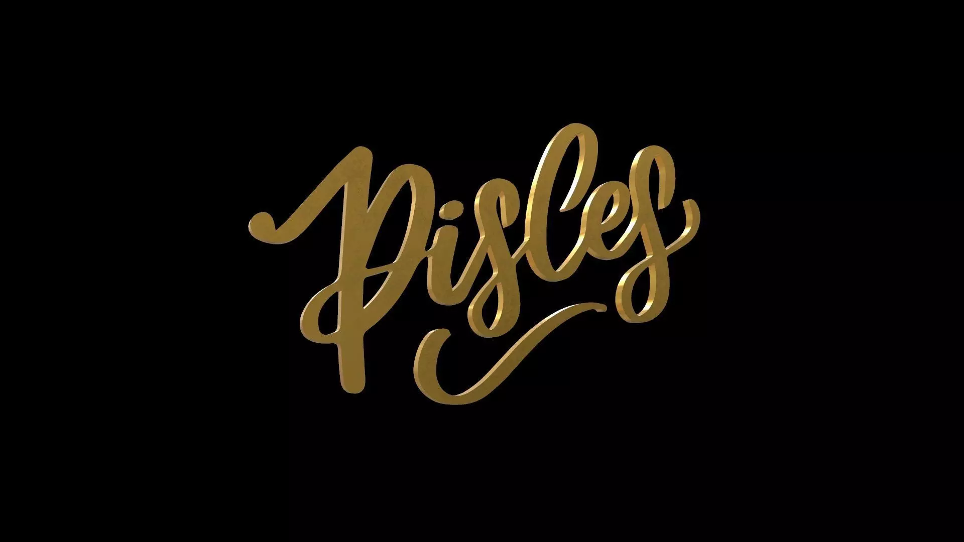 ZODI-008 Pisces Gold Low-poly 3D model_0