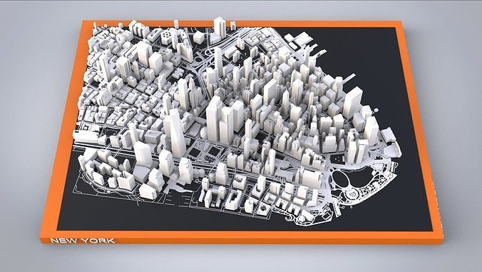 Cityscape New York USA 3D model