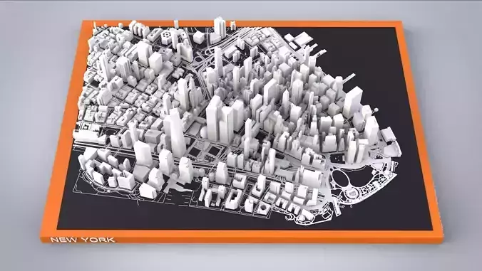 Cityscape New York USA 3D model