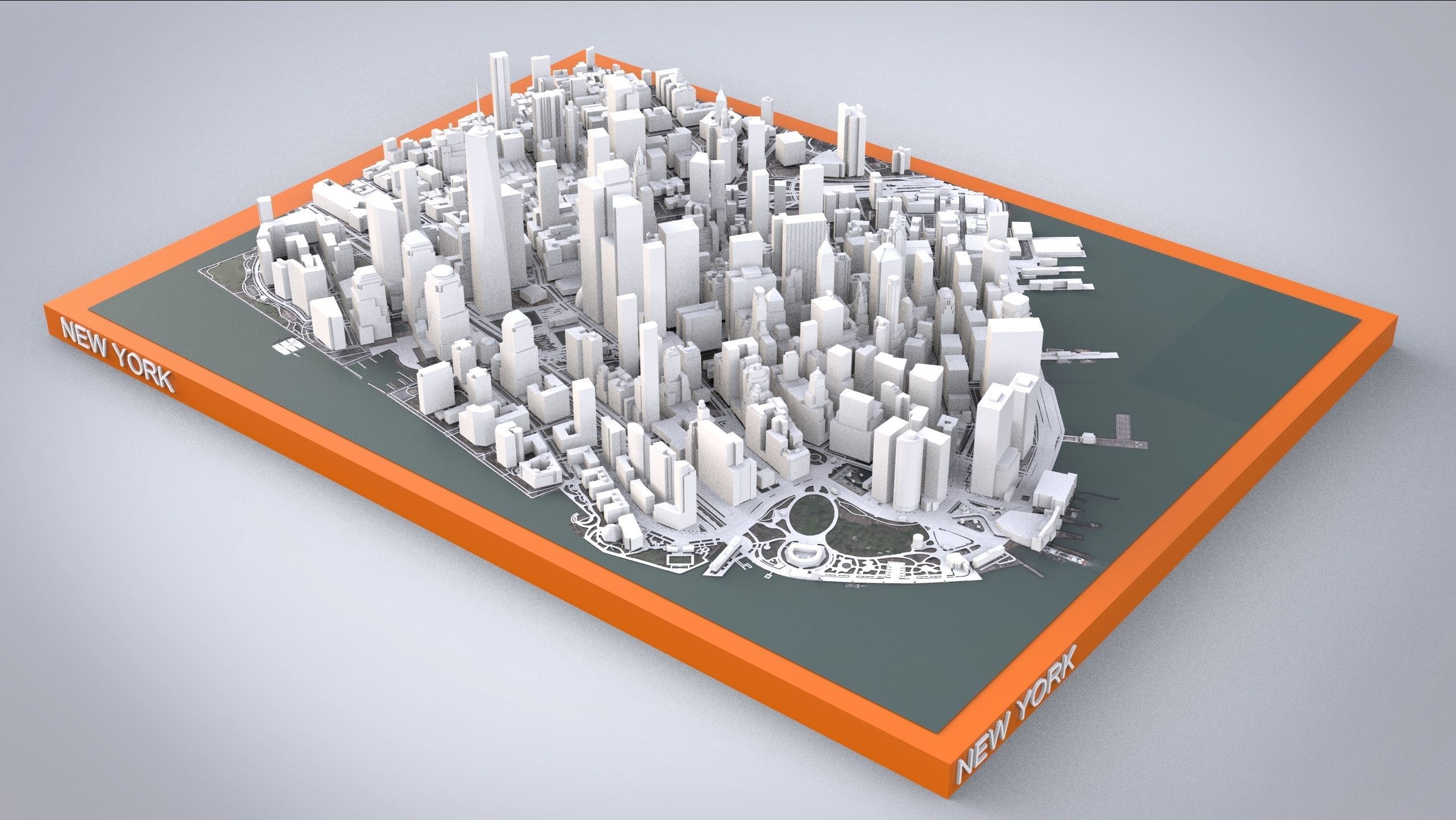 Cityscape New York USA 3D model_2