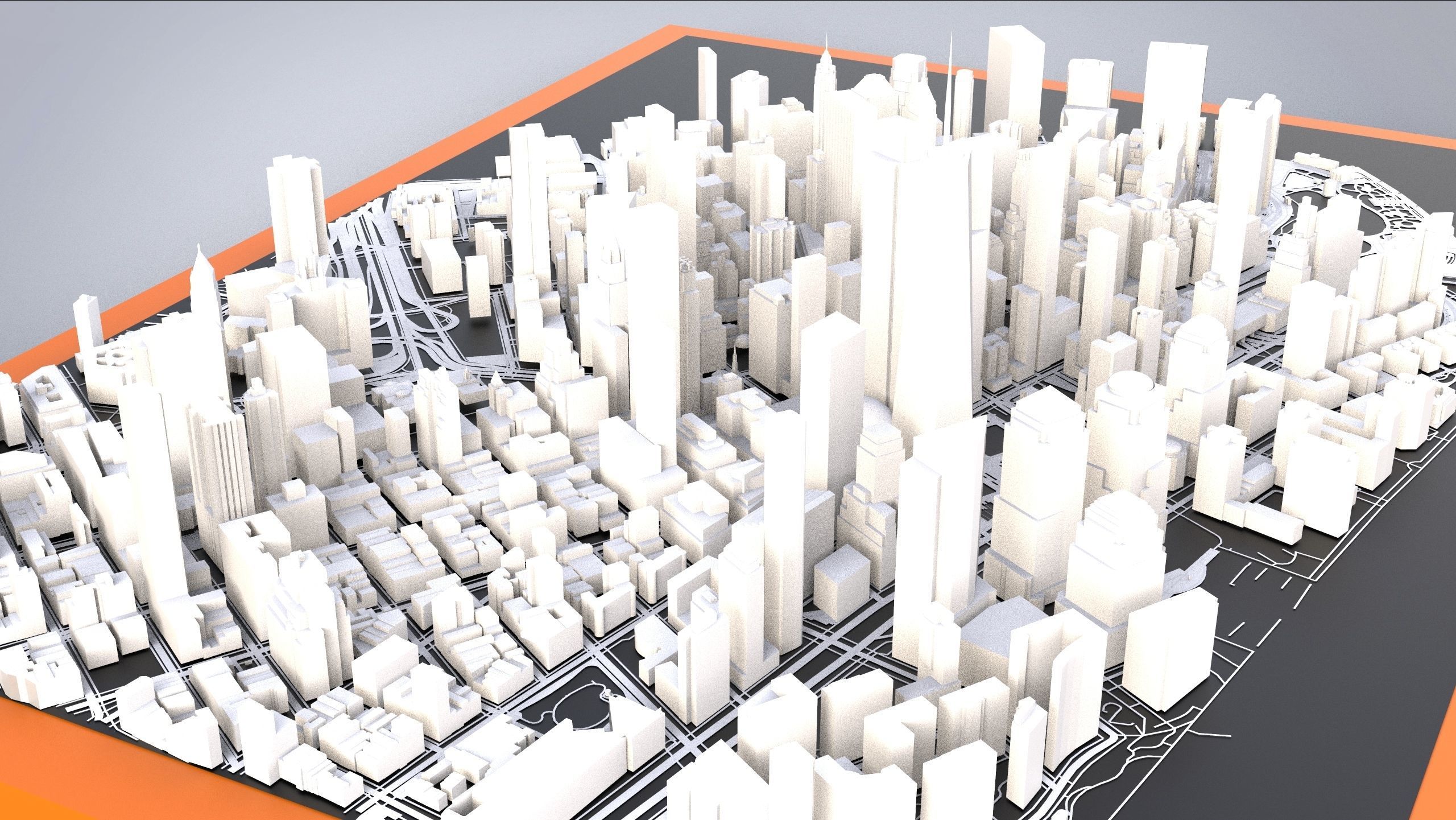 Cityscape New York USA 3D model_10