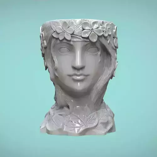 Creative Goddess Head Statue 3D print model
