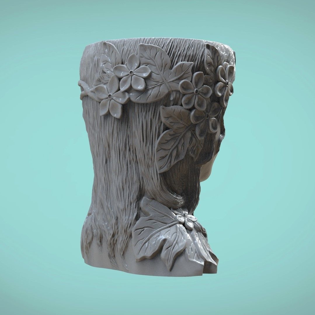 Creative Goddess Head Statue 3D print model_2