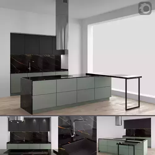 Kitchen 2 with marble counter tops