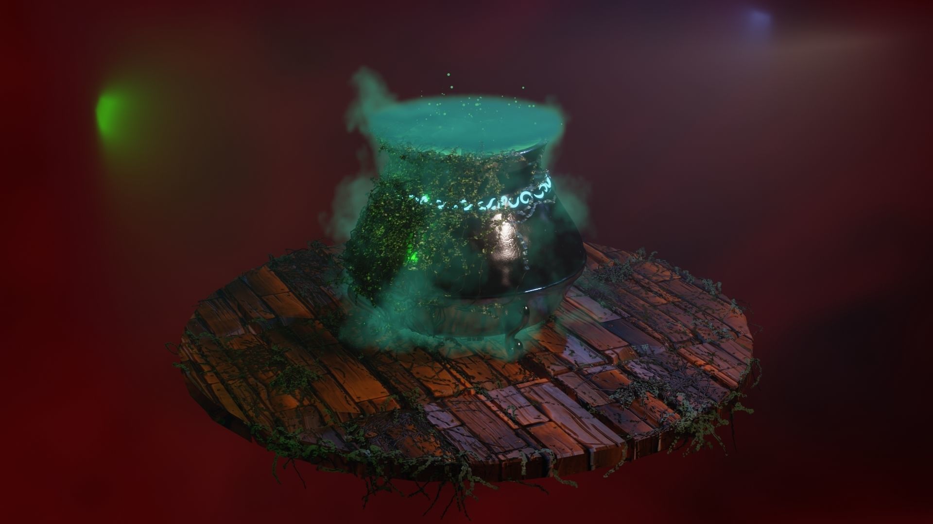 Witch Cauldron 3D model_41