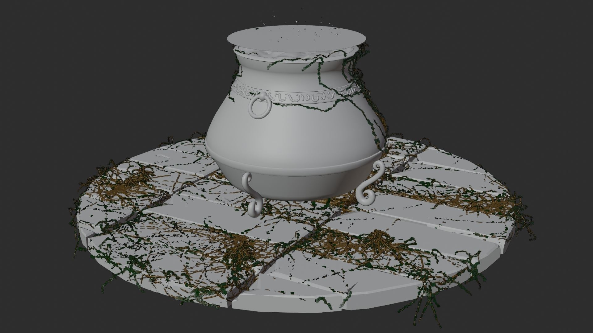 Witch Cauldron 3D model_10